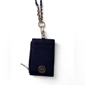 Tory Burch Leather Robinson Lanyard & ID, Keys & Cards Holder | NWOT